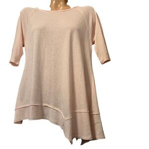 Calvin Klein‎ Performance Womens Pink Asymmetrical Seamed Hem Tunic Medium